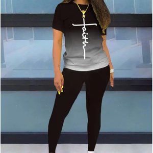 FAITH PRINT LEGGING SET